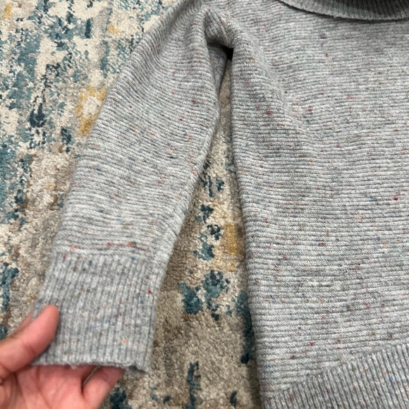 🌿🍁🌱Ann Taylor Loft Cowl Neck Gray Sweater - XSP Petites - Picture 6 of 14